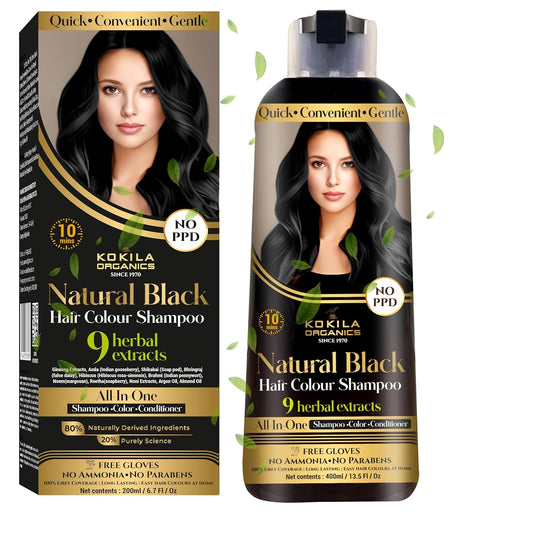 Instant Herbal Hair Dye Shampoo for Grey Hair