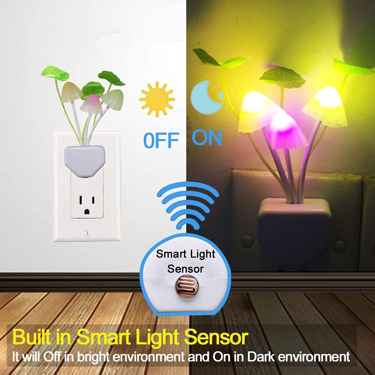 USB LED Mushroom Night Light