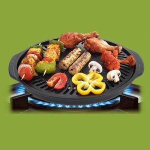 Non Stick Korean BBQ Grill Pan with Oil Drip Tray