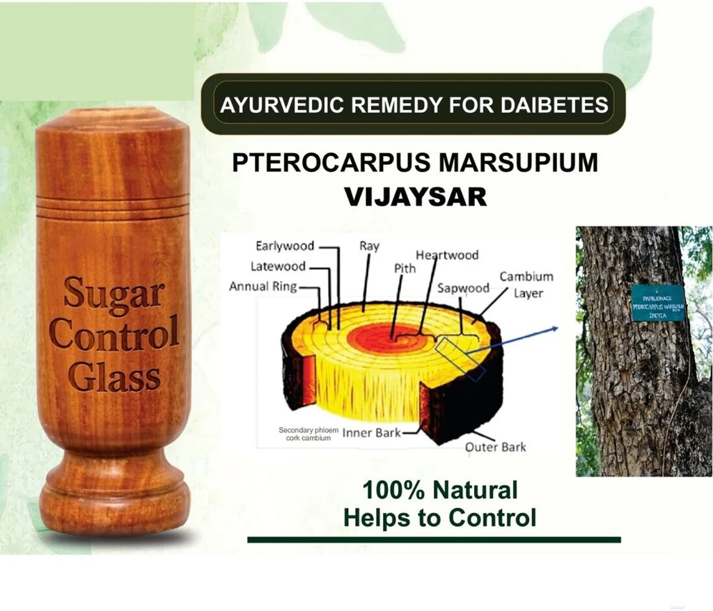 Sugar Balance Wooden Water Glass