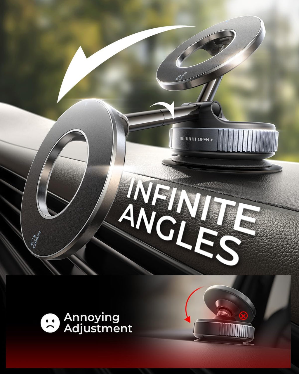Universal 360° Vacuum Magnetic Car Phone Holder