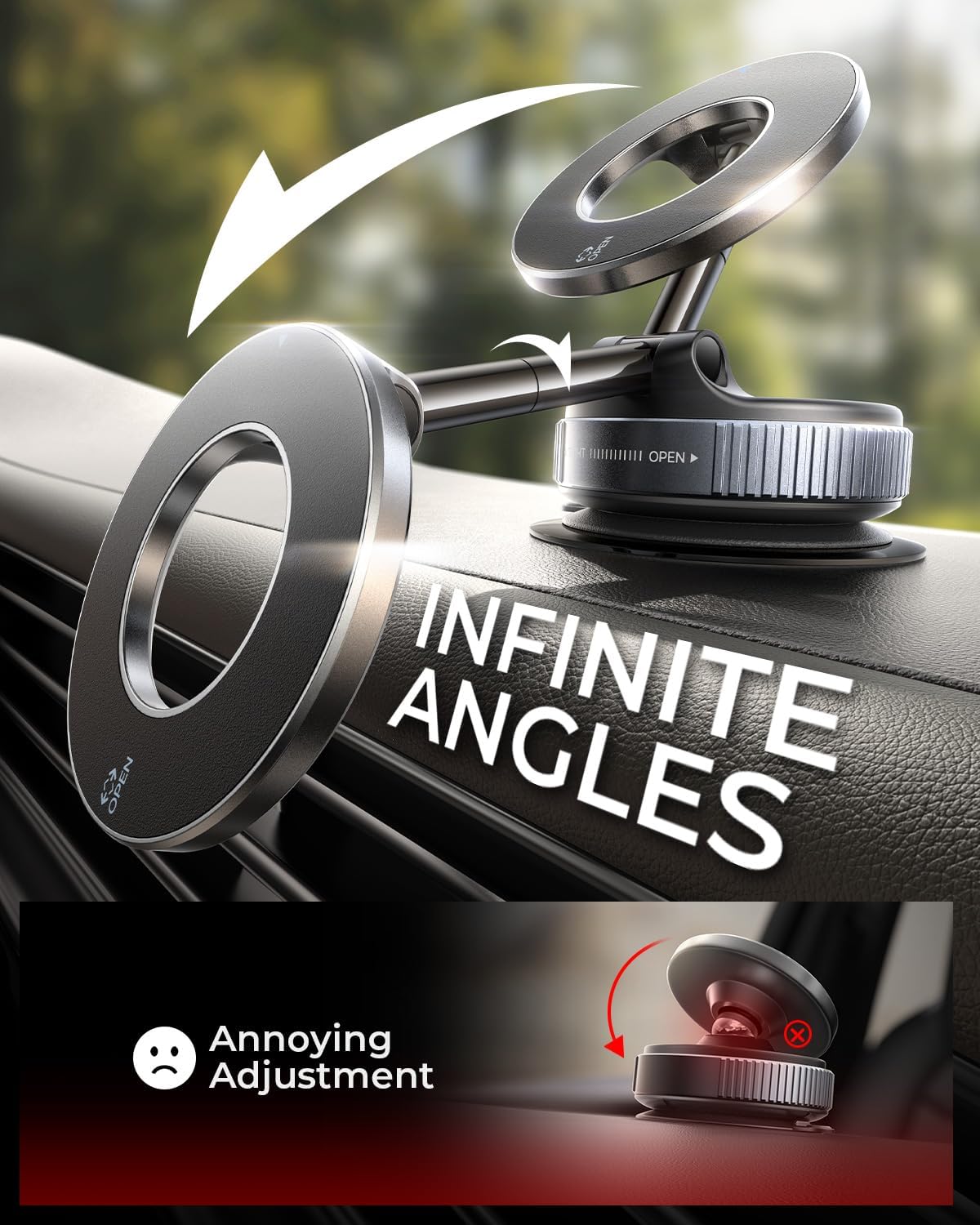 Universal 360° Vacuum Magnetic Car Phone Holder