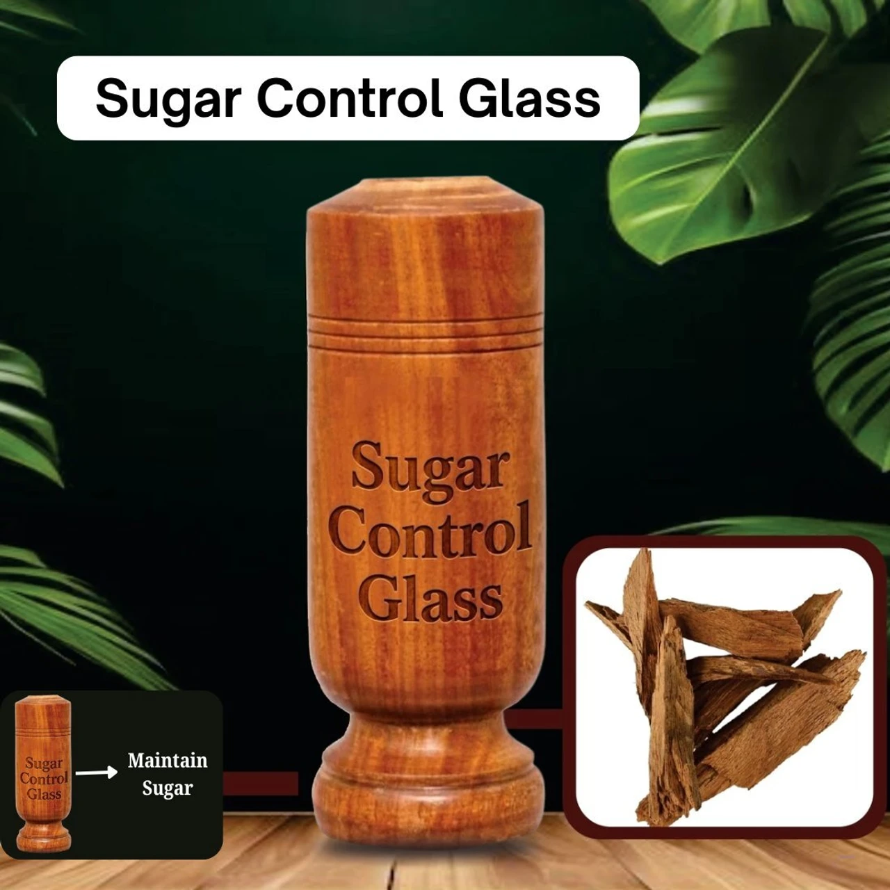 Sugar Balance Wooden Water Glass